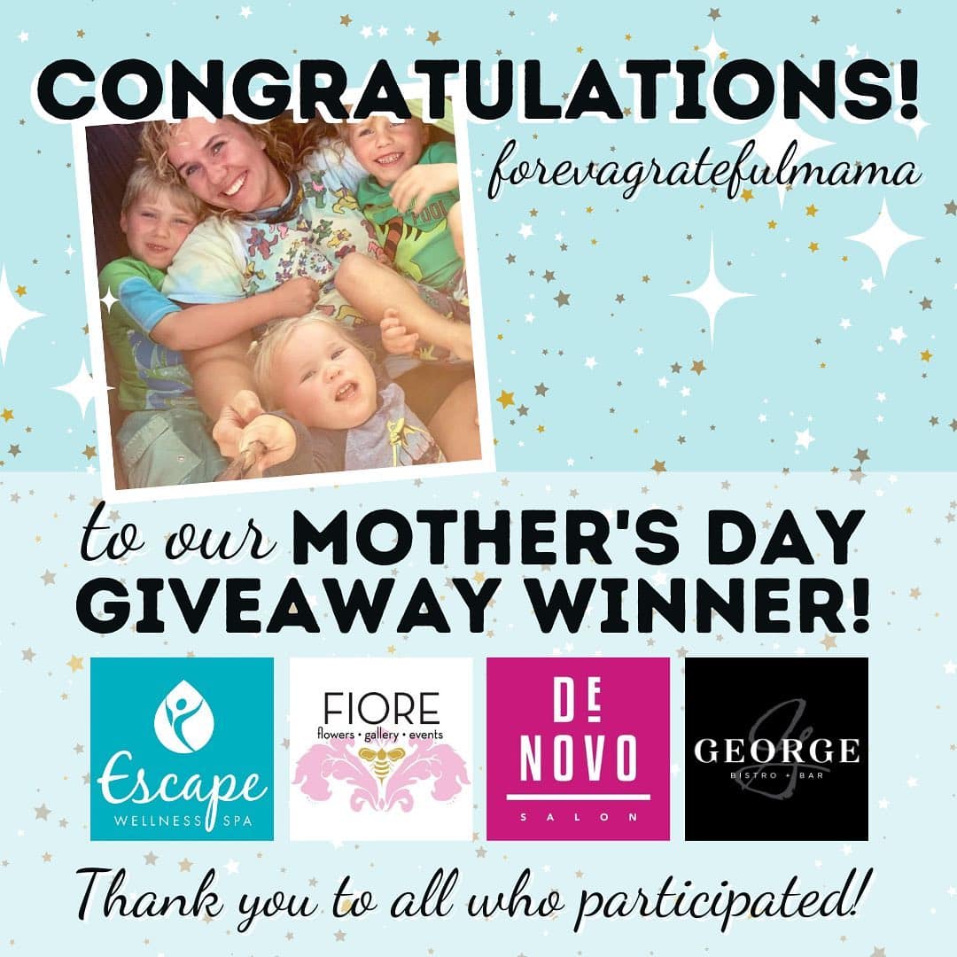 🎉 And the winner of our Epic Mother's Day Giveaway is.... @forevagratefulmama! 🎉

👸  She will be treated like a queen with a relaxing massage & luxurious facial from @escapeandfeelbetter, beautiful hair from @denovoday, delicious food & drink from @georgebistrobar, and gorgeous flowers from @fioreofpensacola!

🤩  Congratulations, @forevagratefulmama! 🤩

🌷  We want to say a sincere thank you to everyone who entered and we wish everyone a wonderful Mother's Day this Sunday! 

#escapeandfeelbetter #escapewellnessspa #georgebistrobar #fioreofpensacola #denovoday #shoplocalpensacola #pcola #mothersday2022 #mothersdaypensacola #pensacola #explorepcola
